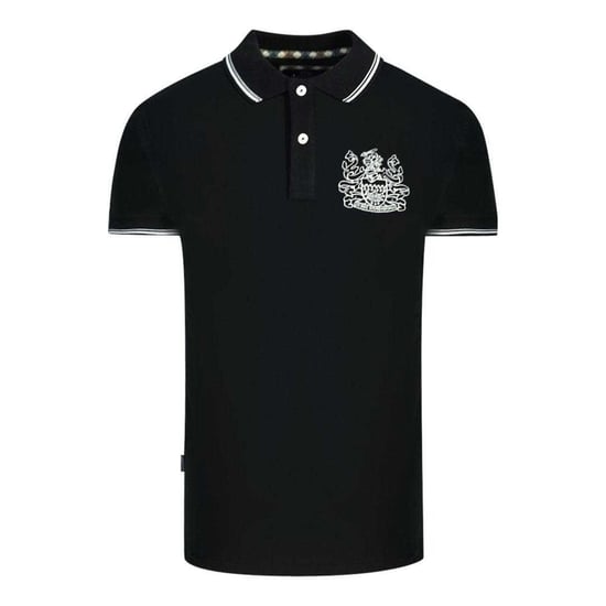 Aquascutum Unisex Adult Aldis Tipped Polo Shirt (Black) - Image 1