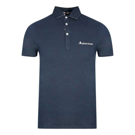 Aquascutum Unisex Volwassen Handtekening Logo Polo Shirt (Marineblauw) - Image 1