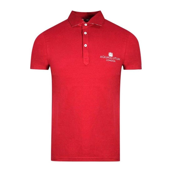 Aquascutum Unisex Volwassen Londen Bold Logo Polo Shirt (Rood) - Image 1