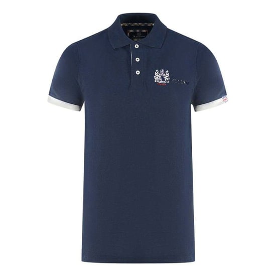 Aquascutum Unisex Adult London Aldis Polo Shirt (Navy) - Image 1