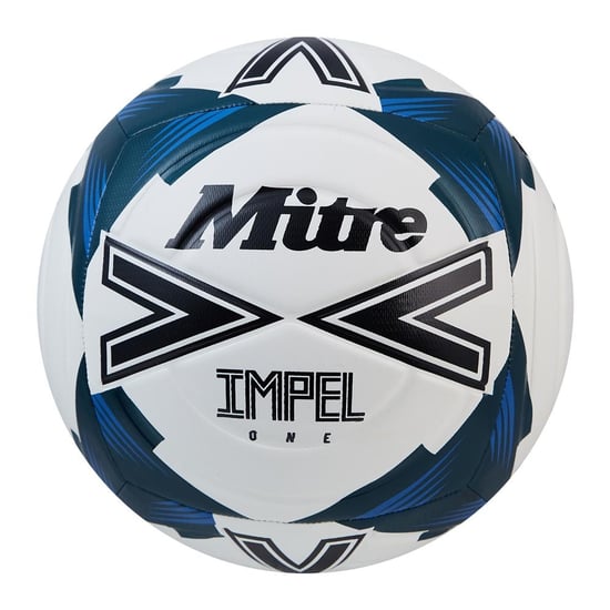 Mitre Impel One 2024 Football (White/Black/Blue) - Image 1