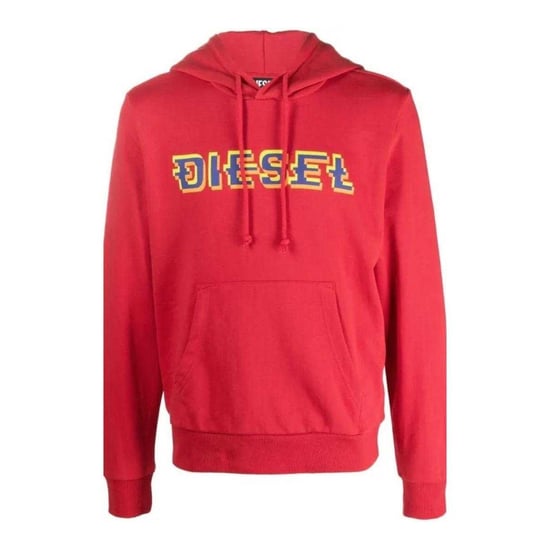 Diesel Heren Pixel Logo Hoodie (Rood) - Image 1