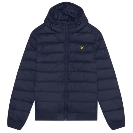Lyle & Scott Branded Dark Navy Blue Wadded Padded Jacket - Image 1