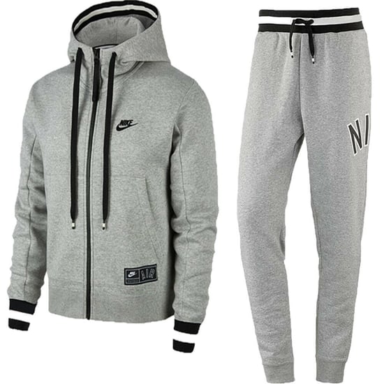 Nike Air Mens Grey Zip Hooded Tracksuit - Image 1