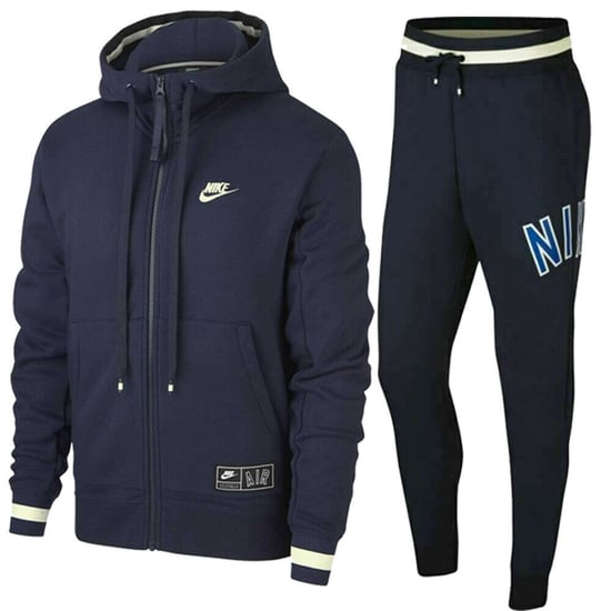 Nike Air Mens Navy Zip Hooded Tracksuit - Image 1