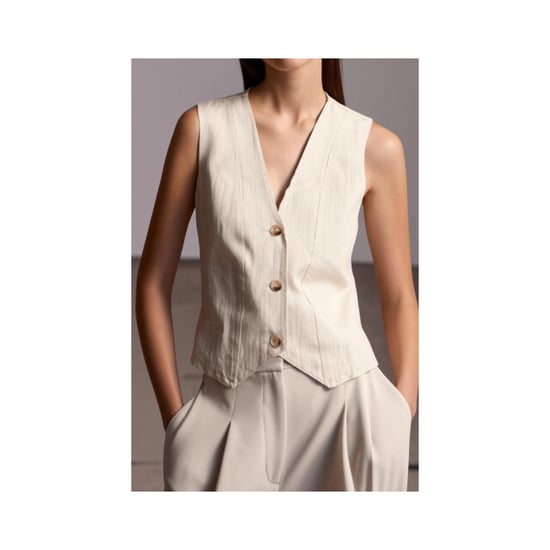 Zizo Rowani gilet sp25.rwi.014 coconut milk - Image 3