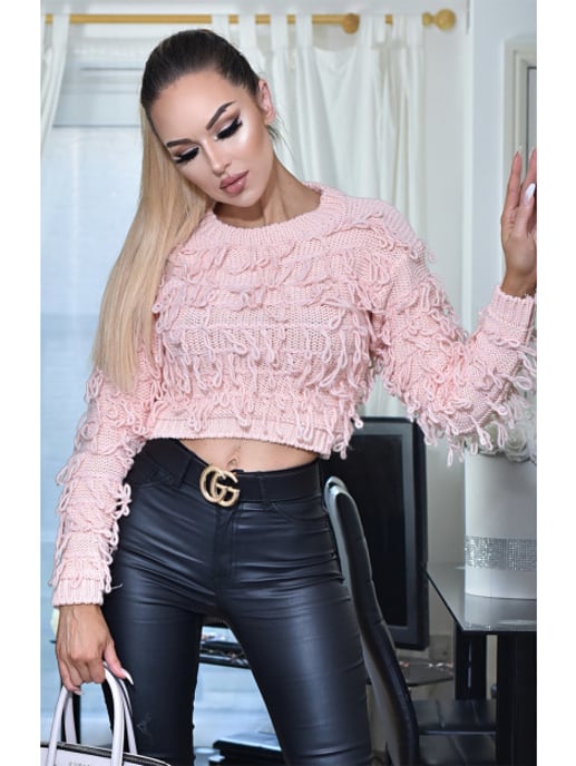 Catwalk Poppy knitted tassle jumper top - Image 1