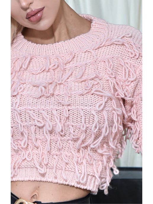 Catwalk Poppy knitted tassle jumper top - Image 2