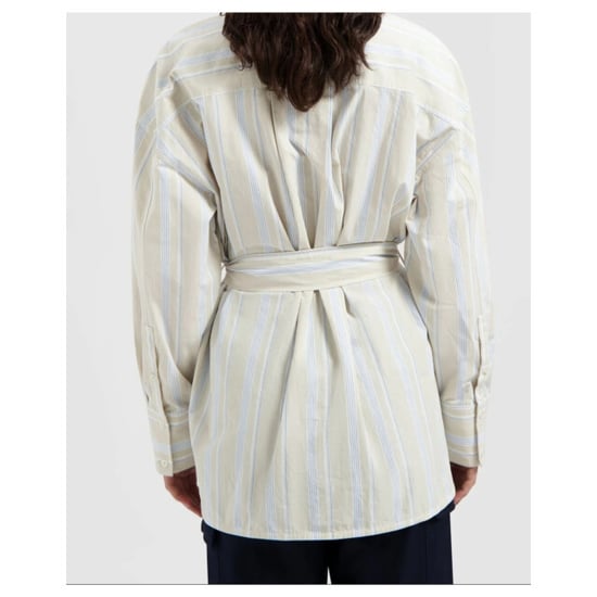 Olaf Hussein Stripe tie shirt ls blouses w200304 - Image 2