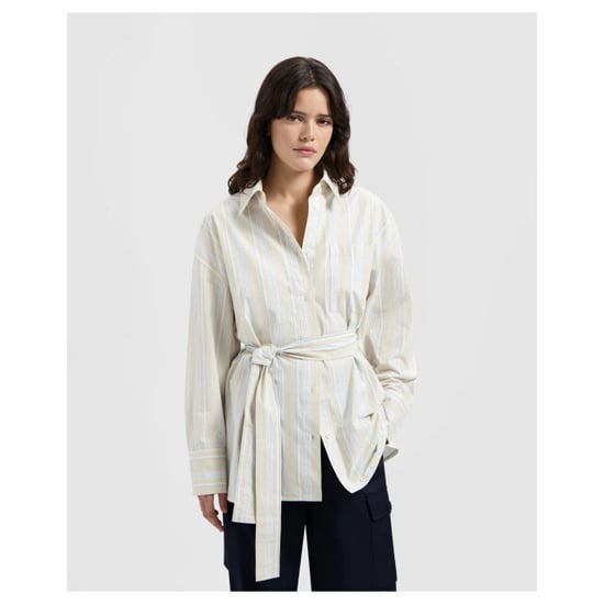 Olaf Hussein Stripe tie shirt ls blouses w200304 - Image 4