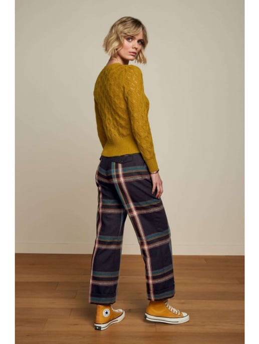King Louie Celia pants sera check black - Image 3
