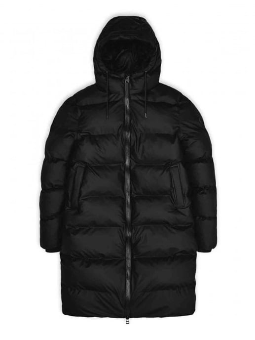 Rains 15070 long puffer jacket black - Image 1