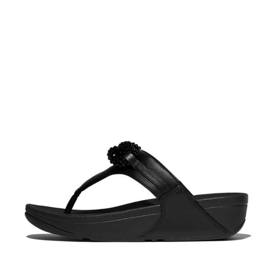 FitFlop Lulu beaded-chain leather toe-post sandals - Image 4