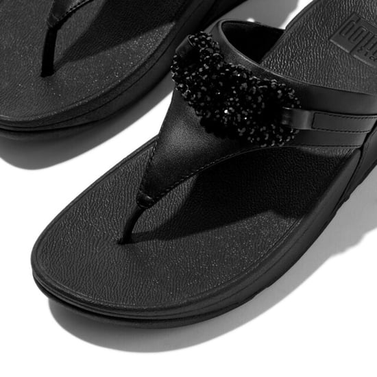 FitFlop Lulu beaded-chain leather toe-post sandals - Image 6