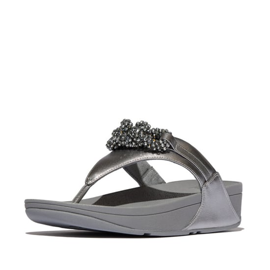 FitFlop Lulu beaded-chain leather toe-post sandals - Image 5