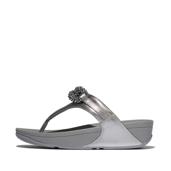 FitFlop Lulu beaded-chain leather toe-post sandals - Image 6