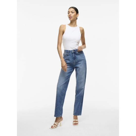 Vila vikelly jaf hw straight jeans-noos 14084730 medium blue - Image 3