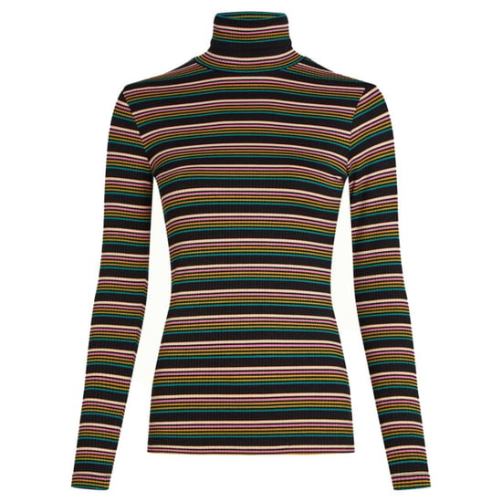 King Louie 10120 rollneck top frostine stripe 261 woodbine green - Image 1