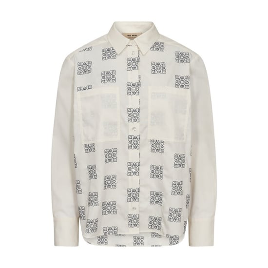 Mos Mosh 173000 180 mosmosh mm weina geo shirt ecru - Image 1