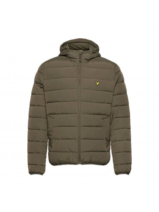 Lyle & Scott Merk Olijfgroene Gewatteerde Jas Met Capuchon - Image 1