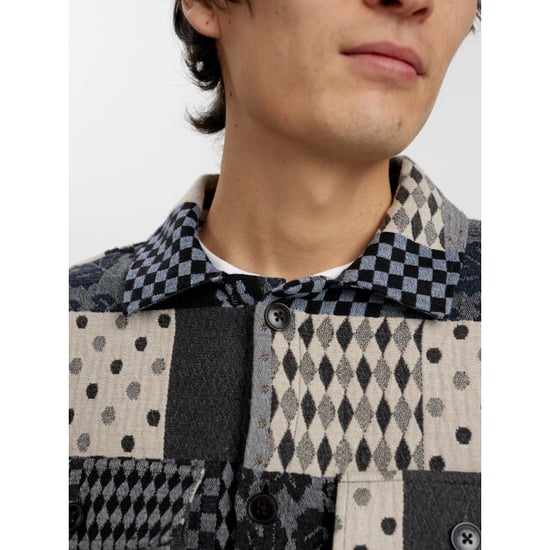 Anerkjendt 901950 akoscar patchwork overshirt 3134 cloud blue - Image 4
