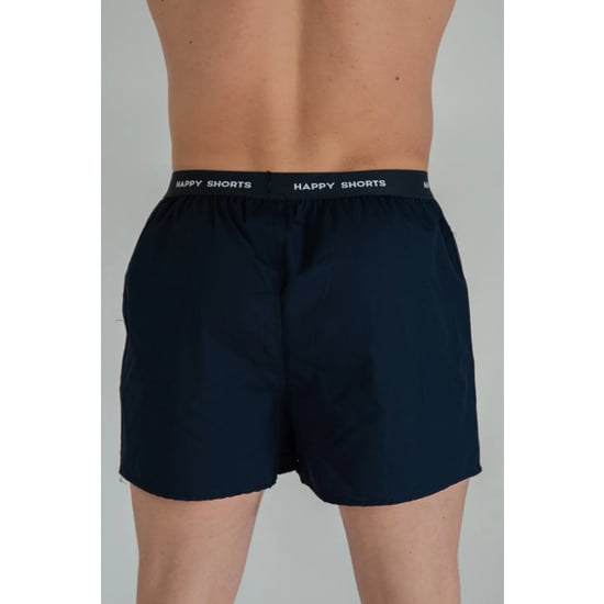 Happy Shorts 3-pack wijde boxershorts heren gestipt geblokt effen blauw - Image 2