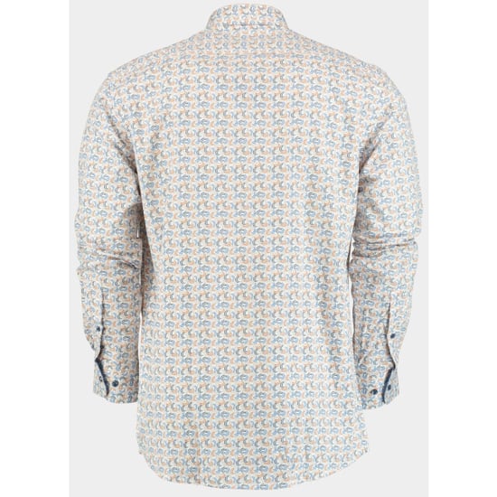 Bos Bright Blue R.b. boston casual hemd lange mouw regular fit cotton 427670/606 - Image 2