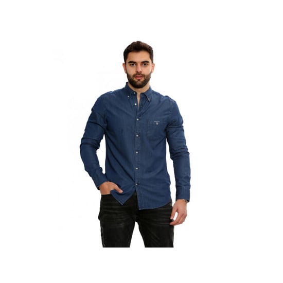 Gant Heren Regular Fit Overhemd | Het Indigo Overhemd - Image 1