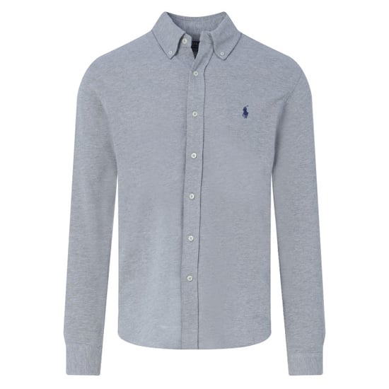 Men's Ralph Lauren Embroidered Button Down Collar Long Sleeve Shirt in Andover Heather - Image 1