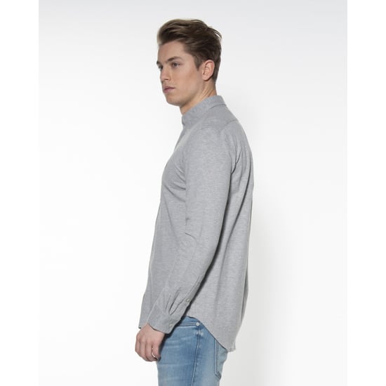 Men's Ralph Lauren Embroidered Button Down Collar Long Sleeve Shirt in Andover Heather - Image 3