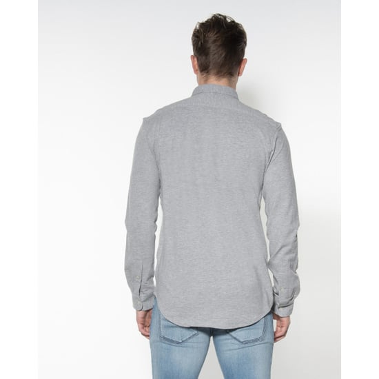 Men's Ralph Lauren Embroidered Button Down Collar Long Sleeve Shirt in Andover Heather - Image 4