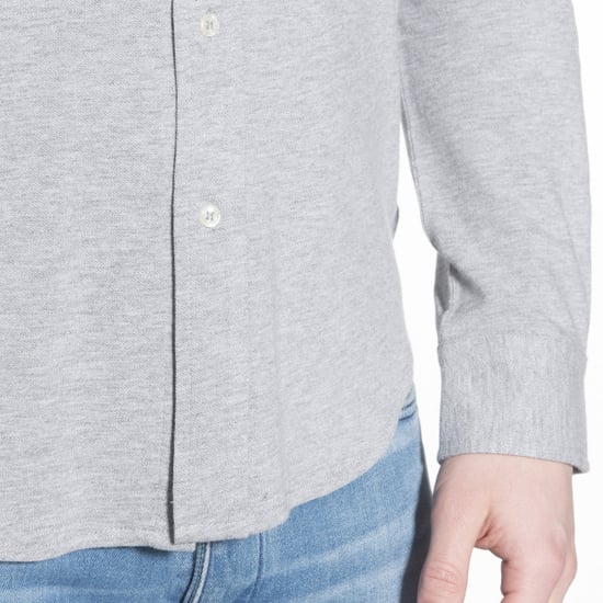 Men's Ralph Lauren Embroidered Button Down Collar Long Sleeve Shirt in Andover Heather - Image 5