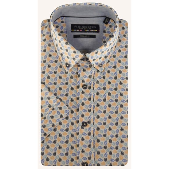 R.B. Boston Casual hemd korte mouw regular fit met print 516670/604 - Image 2