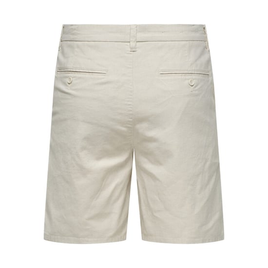 Only & Sons Onsmark 0011 cotton linen shorts no beige - Image 2