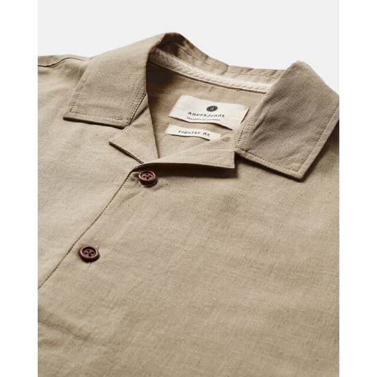Anerkjendt 901934 akleo s/s cot.linen shirt 0536 feather grey - Image 4