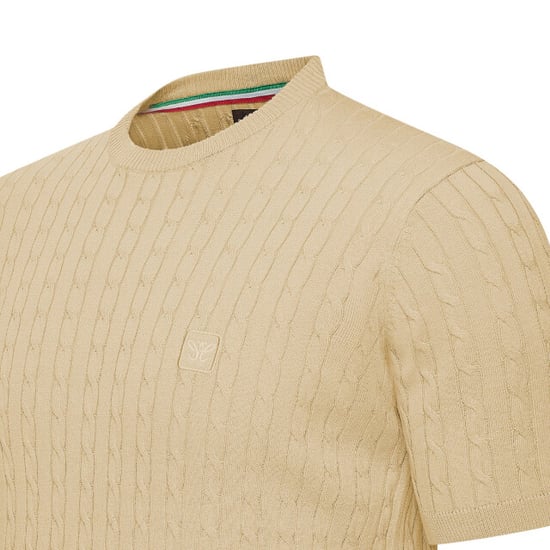 Cappuccino Italia Loreto cable knit tee - Image 2