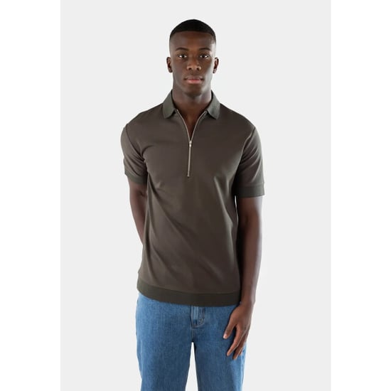 Ciszere 20079-027 clay jersey half zip forest green - Image 5