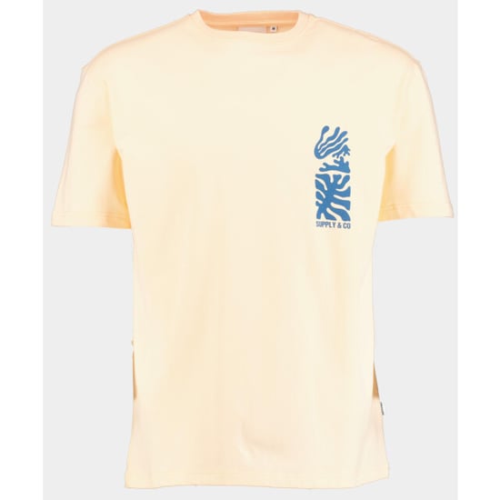 Supply & Co T-shirt korte mouw thorn t-shirt chestprint 25108th02/735 apricot - Image 1