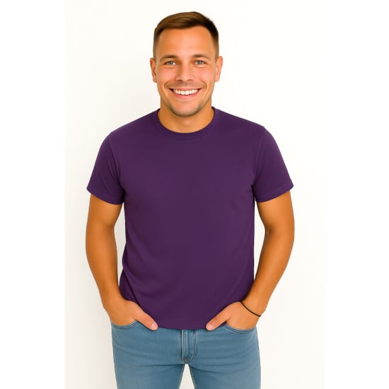 X-Name heren t-shirt purple ronde hals italianstyle - Image 2