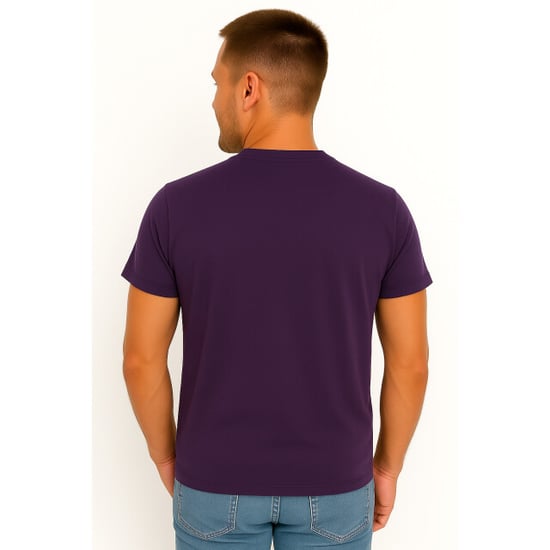 X-Name heren t-shirt purple ronde hals italianstyle - Image 3