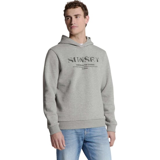 No Excess Sweater hooded grey melange - Image 1