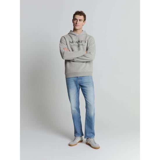 No Excess Sweater hooded grey melange - Image 4