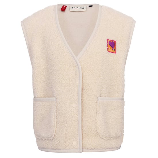Looxs Revolution Oversized gilet teddy offwhite voor meisjes in de kleur - Image 1