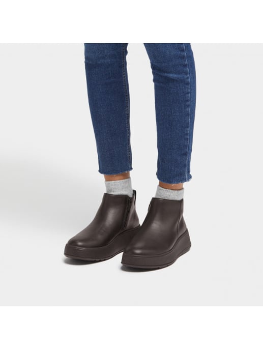 FitFlop F-mode leather flatform zip ankle boots - Image 6