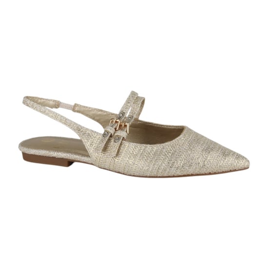 La Strada 2401666-4343 gold dames instappers gekleed - Image 1
