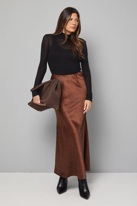 Satin Bias Cut Skirt - Image 1