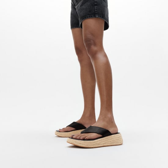 FitFlop F-mode espadrille leather flatform t/post sandals - Image 5