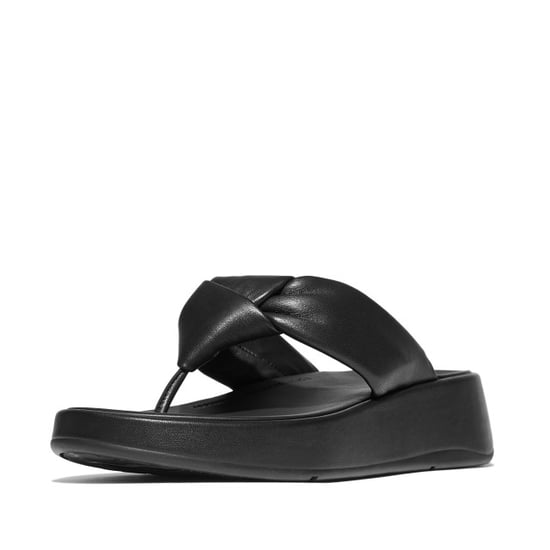 FitFlop F-mode knot soft-leather flatform toe-post sandals - Image 2