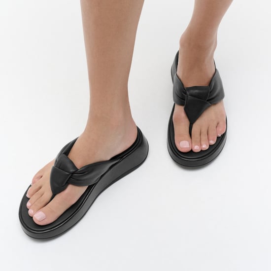 FitFlop F-mode knot soft-leather flatform toe-post sandals - Image 4