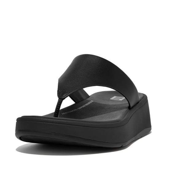 FitFlop F-mode leather flatform toe-post sandals - Image 1